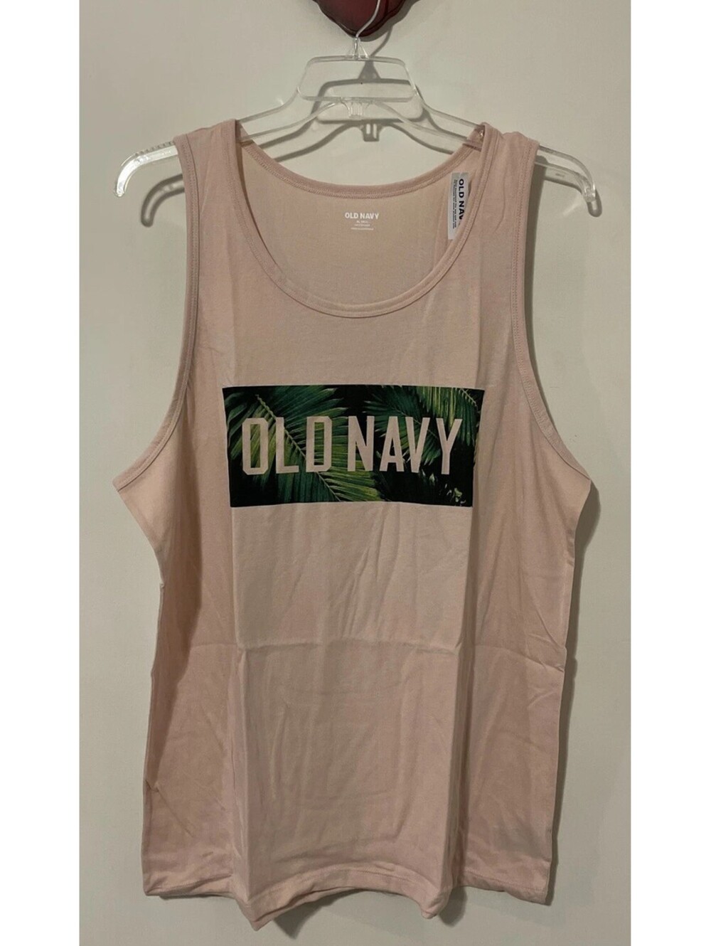 Old Navy Mens - XL Tall - Pink Sleeveless Cotton-Blend Tank Top NWT! A6154